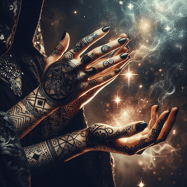 witchcraft hand tattoos